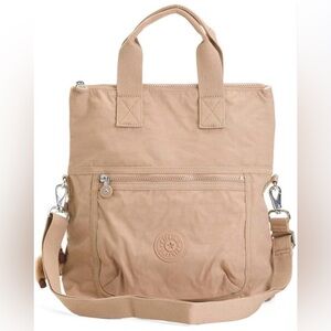 Kipling Eleva Large Convertible Crossbody Tote Bag Humus